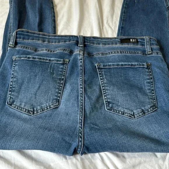 Kut From The Kloth Connie Jeans High Rise Fab Ab Crop size 12 distressed - Picture 6 of 7